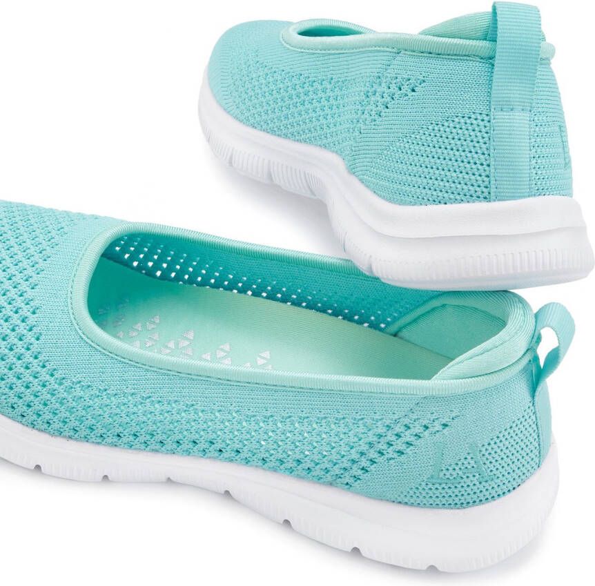 Lascana Sneaker-ballerina s ultralichte slipper slip-on sneaker vrijetijdsschoen vegan