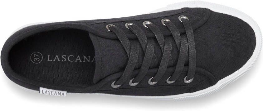 Lascana Sneakers Veterschoen vrijetijdsschoen van textiel met plateausole