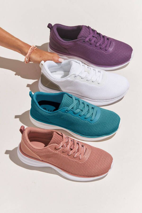 Lascana Sneakers Veterschoen half schoen vrijetijdsschoen ultralicht VEGAN