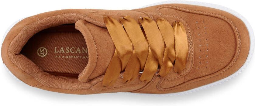 Lascana Sneakers Veterschoen ultralicht satijnen veters in retro-look VEGAN