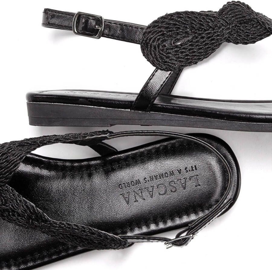 Lascana Teenslippers Sandaal pantoletten in metallic-look VEGAN