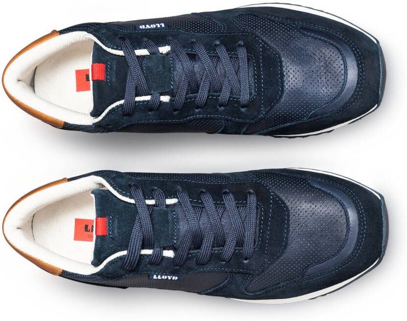 Lloyd Sneakers Edmond met modieuze perforatie vrijetijdsschoen halfhoge schoen veterschoen