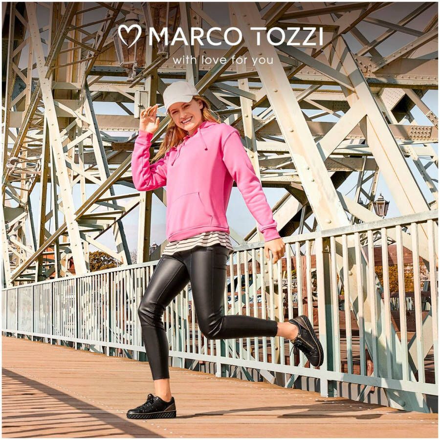 Marco Tozzi Plateausneakers Line vrijetijdsschoen lage schoen veterschoen met zijrits