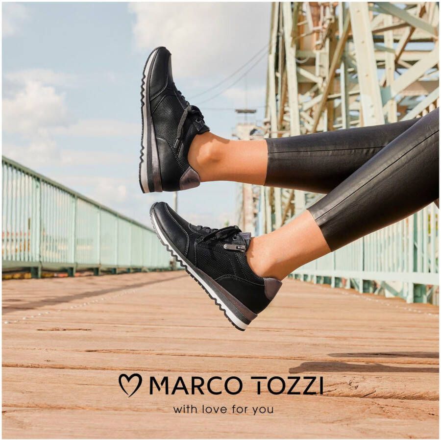 Marco Tozzi Sneakers met feel me-uitrusting vrijetijdsschoen halfhoge schoen veterschoen