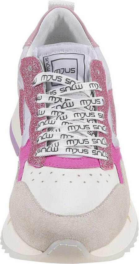 Mjus Sneakers met sleehak MINA met glitterdetails vrijetijdsschoen halfhoge schoen veterschoen