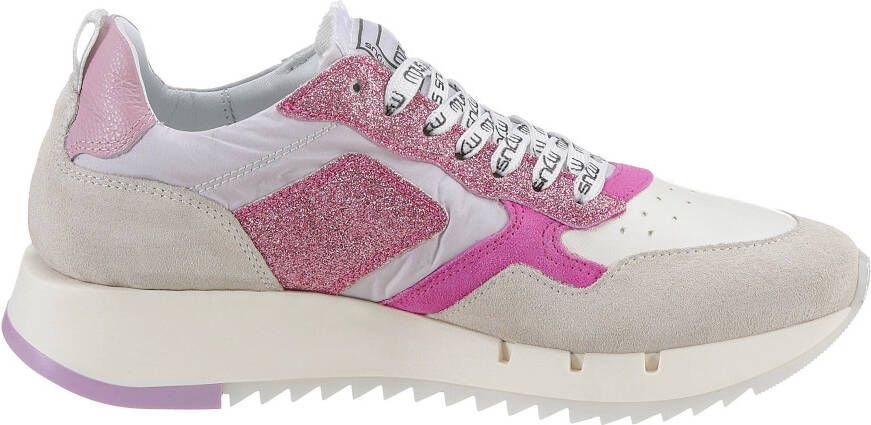 Mjus Sneakers met sleehak MINA met glitterdetails vrijetijdsschoen halfhoge schoen veterschoen