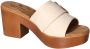 Mustang Shoes Slippers blokhak zomerschoen slippers met grote decoratieve gesp - Thumbnail 6