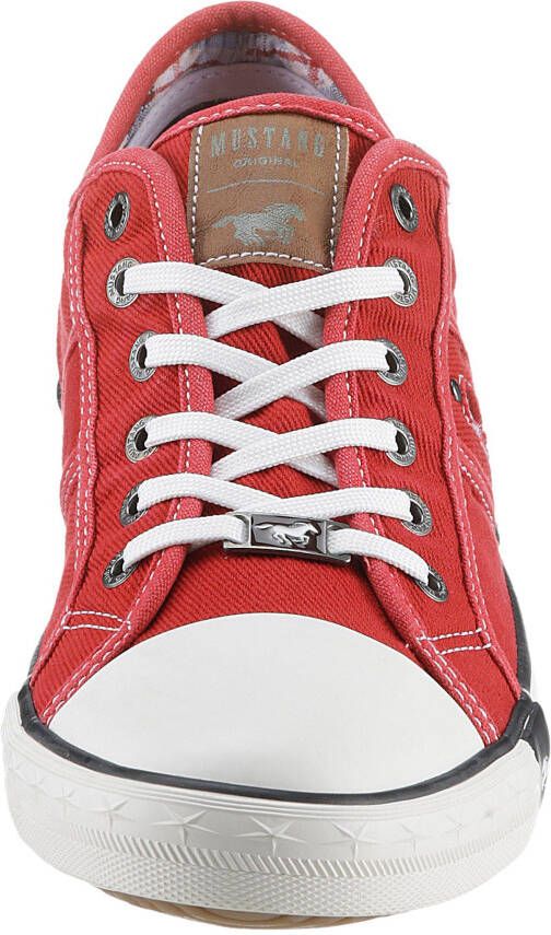 Mustang Shoes Sneakers met mustang merkembleem vrijetijdsschoen halfschoen veterschoen