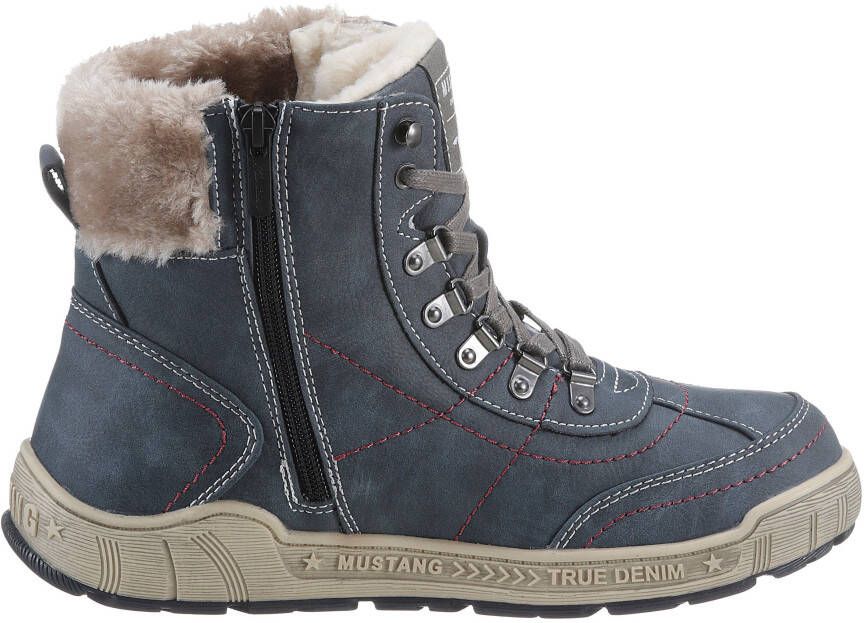 Mustang Shoes Winterlaarzen met faux-bont kraag in breedte g = breed