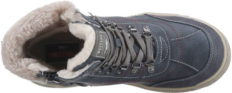 Mustang Shoes Winterlaarzen met faux-bont kraag in breedte g = breed