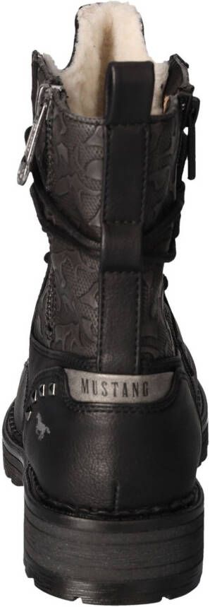 Mustang Shoes Winterlaarzen hakken winter-enkellaars veterschoenen logo-opschriften