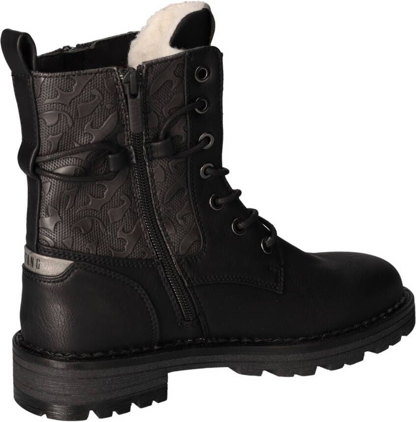 Mustang Shoes Winterlaarzen hakken winter-enkellaars veterschoenen logo-opschriften