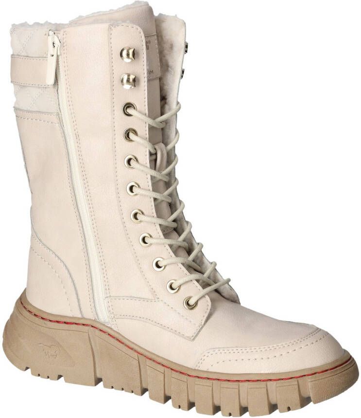 Mustang Shoes Winterlaarzen veterschoenen snowboots profielzool met binnenrits