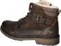 Mustang Shoes Winterlaarzen blokhak winterlaarsjes veterschoenen met geruit accent - Thumbnail 7