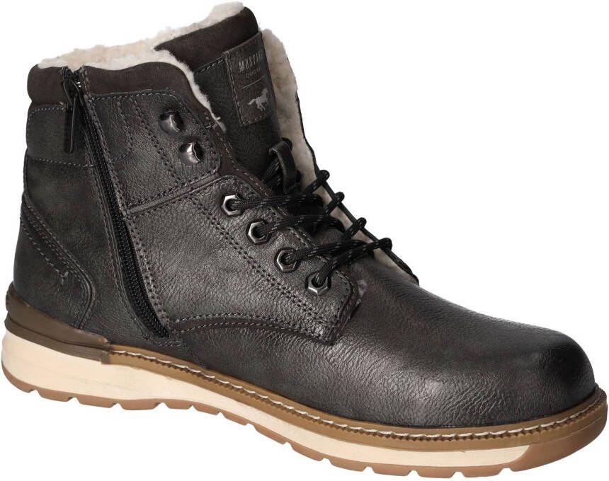 Mustang Shoes Winterlaarzen casual mode veterschoenen winterlaarzen met oogjes en logo-patch