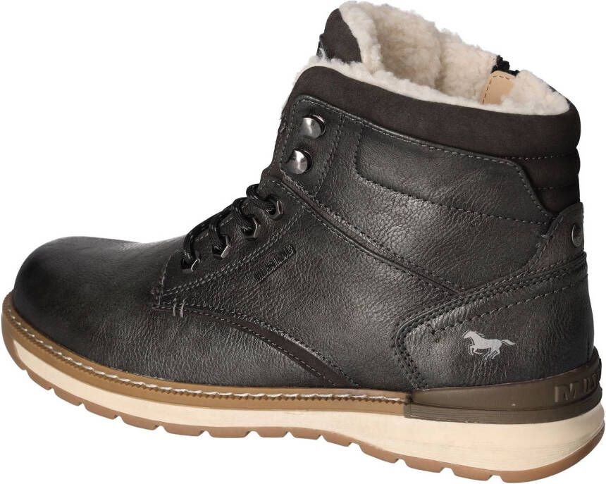 Mustang Shoes Winterlaarzen casual mode veterschoenen winterlaarzen met oogjes en logo-patch