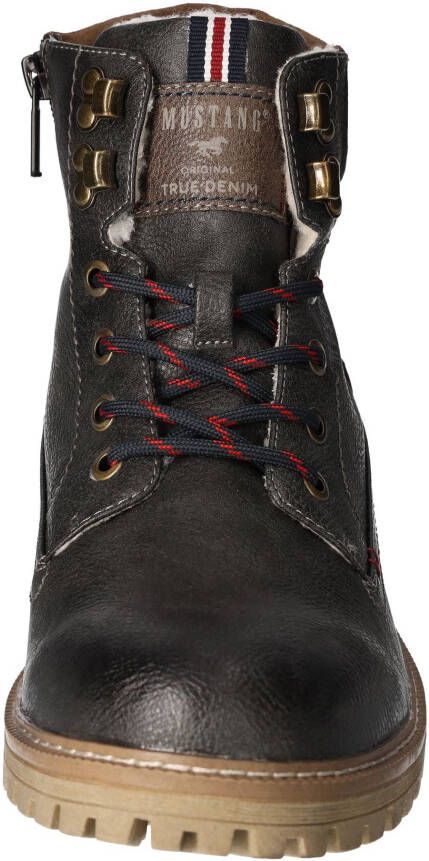 Mustang Shoes Winterlaarzen lace-up boots ankle boots worker boots contrast trim logo patch - Foto 3