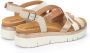 Pikolinos Beige Casual Leren Dames Sandalen Beige Dames - Thumbnail 16