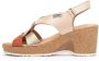 Pikolinos Comfortabele Arenales Sleehak Sandalen Beige Dames - Thumbnail 7