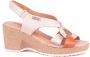 Pikolinos Comfortabele Arenales Sleehak Sandalen Beige Dames - Thumbnail 12