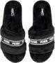 PUMA Slide Fluff Pantoffels zwart Imitatiebont Dames - Thumbnail 14