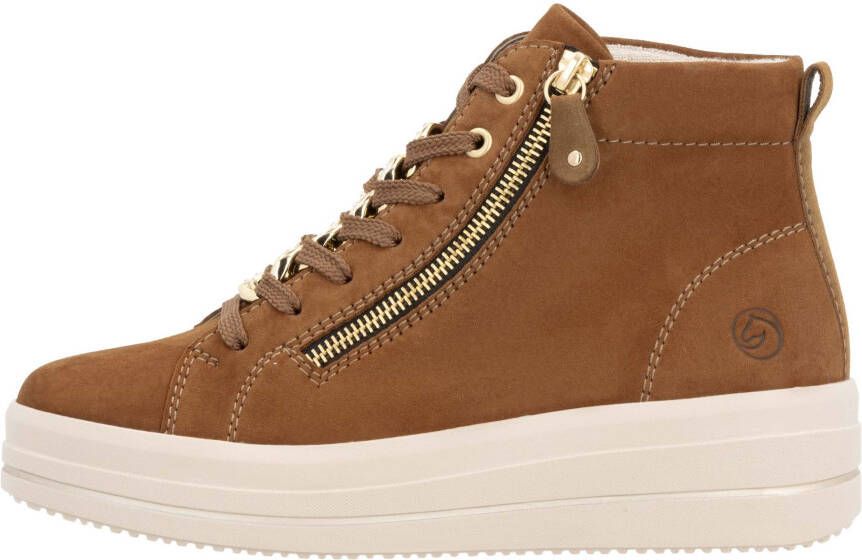 Remonte Plateausneakers Liz Hurley-Collection vrijetijdsschoen high-top sneaker veterschoen zijrits