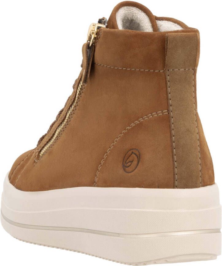 Remonte Plateausneakers Liz Hurley-Collection freizeitschoen high-top sneaker veterschoen zijrits