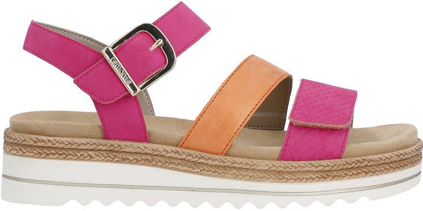 Remonte Sleehaksandaaltjes wedgehak zomerschoen sandalen met praktische klittenbandsluitingen