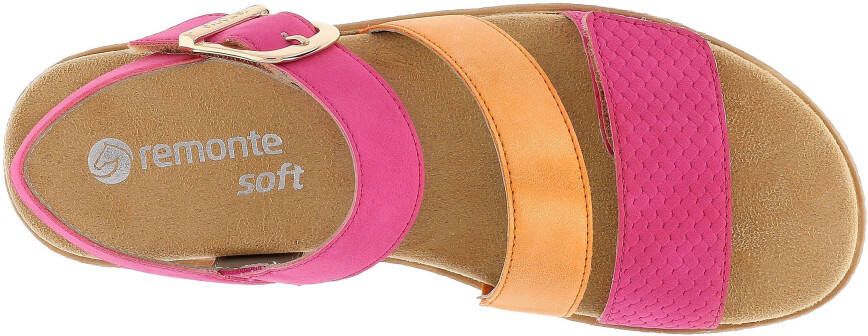 Remonte Sleehaksandaaltjes wedgehak zomerschoen sandalen met praktische klittenbandsluitingen