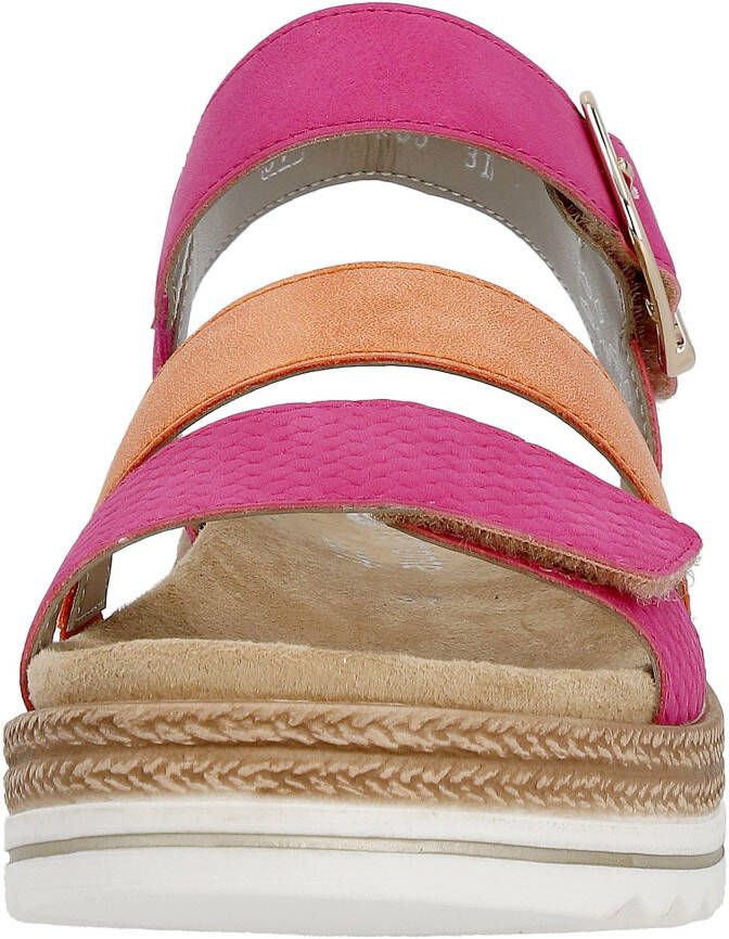 Remonte Sleehaksandaaltjes wedgehak zomerschoen sandalen met praktische klittenbandsluitingen