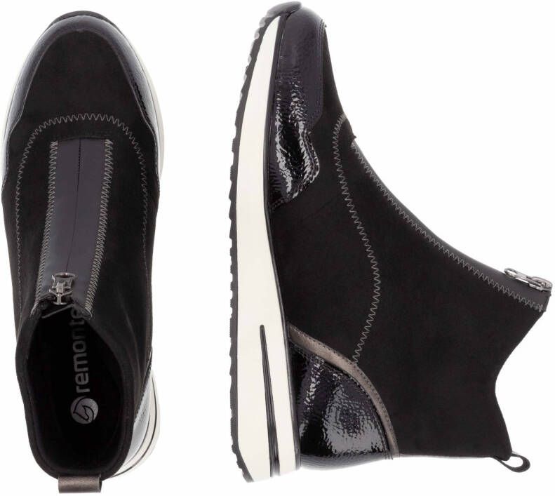 Remonte Slip-on sneakers sleehak laarzen enkellaars met praktische aantrekriem