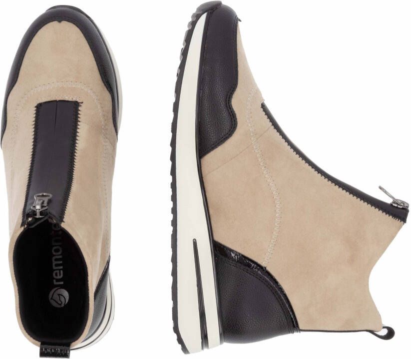 Remonte Slip-on sneakers sleehak laarzen enkellaars met praktische aantrekriem