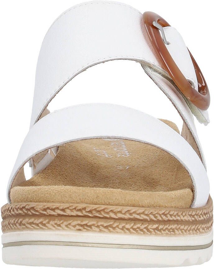 Remonte Slippers wedge heel summer shoe slippers with decorative buckle