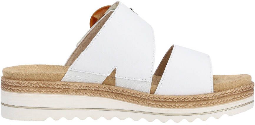 Remonte Slippers wedge heel summer shoe slippers with decorative buckle