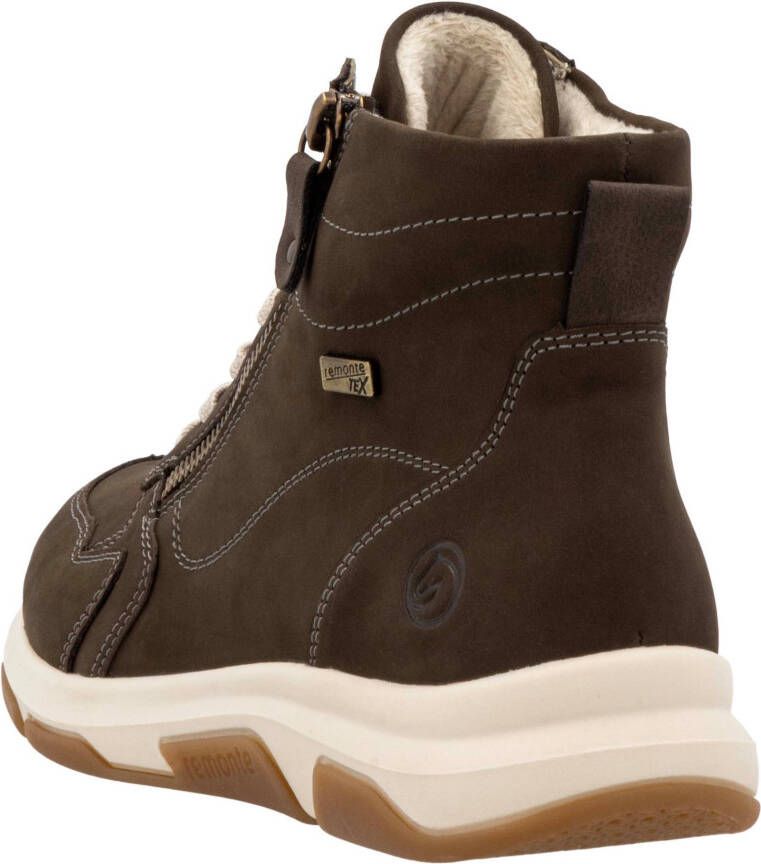 Remonte Sneakers met sleehak high-top sneaker veterschoen freizeitschoen met buitenrits