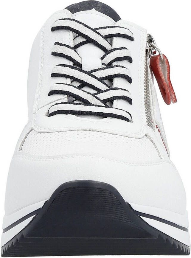 Remonte Sneakers met sleehak vrijetijdsschoen lage schoen veterschoen met metallic contrastaccenten