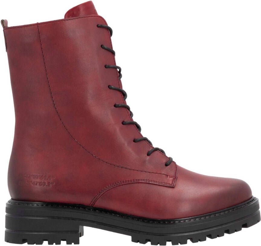 Remonte Veterlaarsjes blokhak veterschoenen chunky boots met contrast-raamstiksels