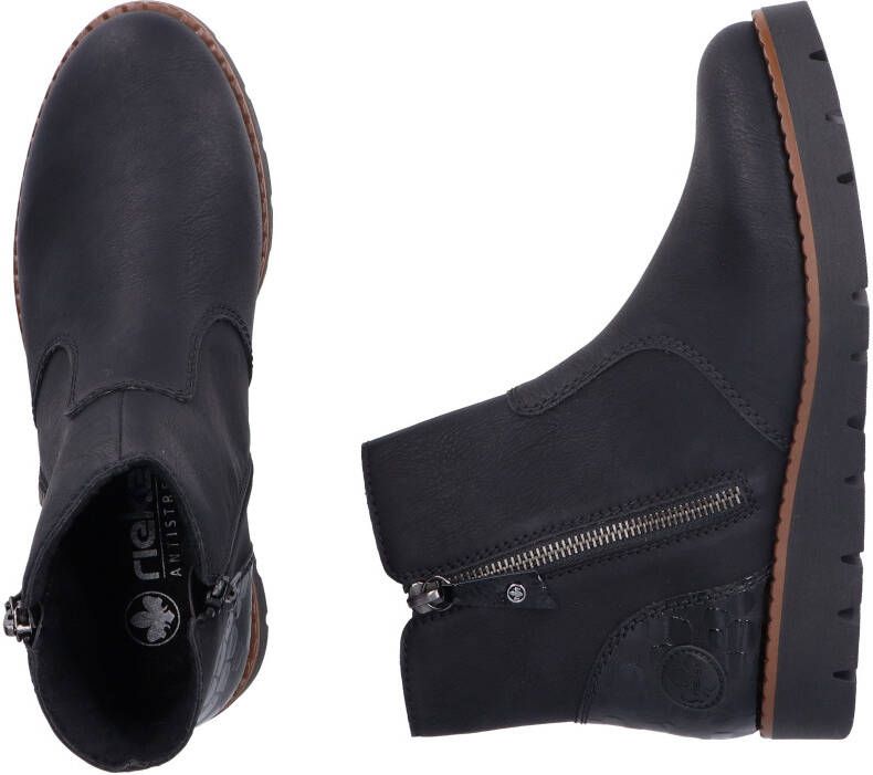 Rieker Boots zonder sluiting enkellaars casual laarzen met binnenrits