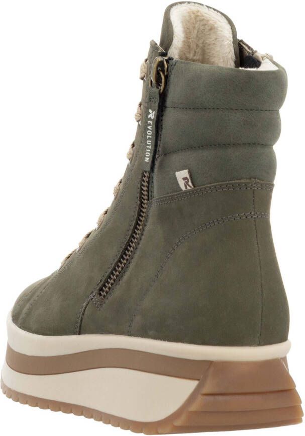 Rieker EVOLUTION Hoge veterschoenen plateaulaarsjes high top sneakers with two zippers