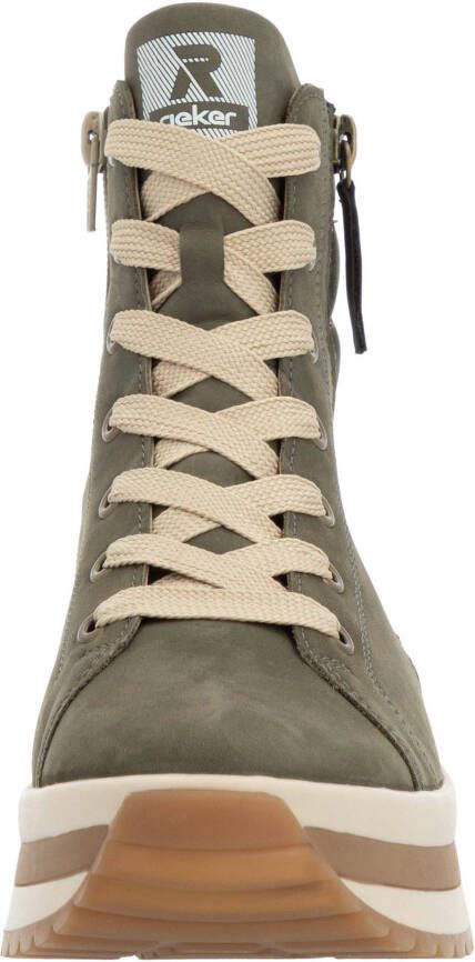 Rieker EVOLUTION Hoge veterschoenen plateaulaarsjes high top sneakers with two zippers