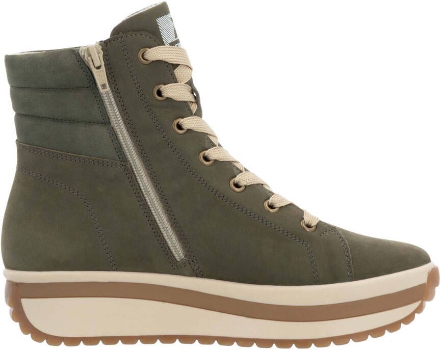 Rieker EVOLUTION Hoge veterschoenen plateaulaarsjes high top sneakers with two zippers