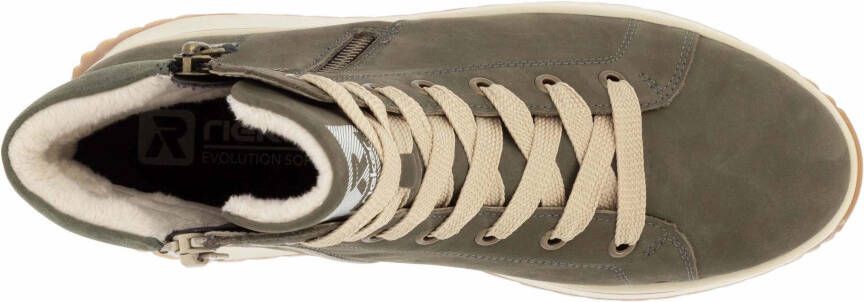 Rieker EVOLUTION Hoge veterschoenen plateaulaarsjes high top sneakers with two zippers