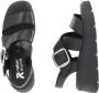 Rieker Zwarte Casual Platte Open Sandalen Black Dames - Thumbnail 16