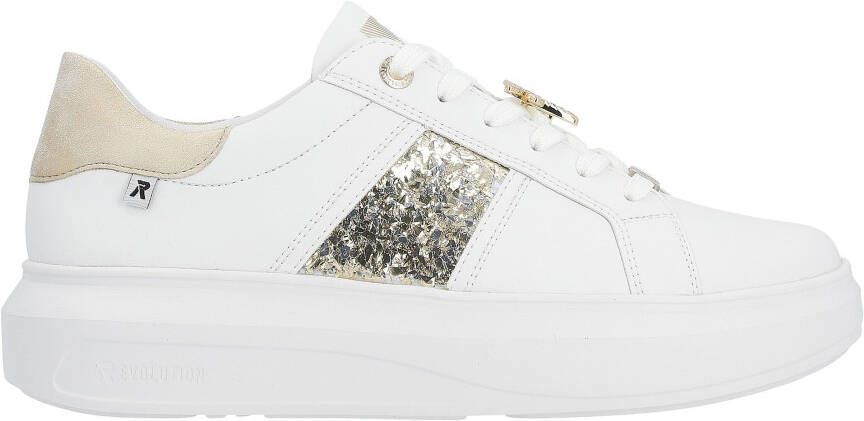 Rieker EVOLUTION Plateausneakers met stijlvolle metallic-details vrijetijdsschoen lage schoen veterschoen