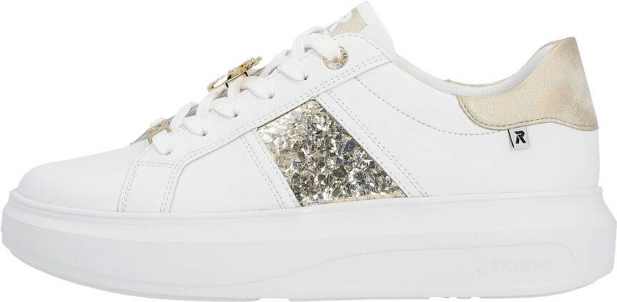 Rieker EVOLUTION Plateausneakers met stijlvolle metallic-details vrijetijdsschoen lage schoen veterschoen