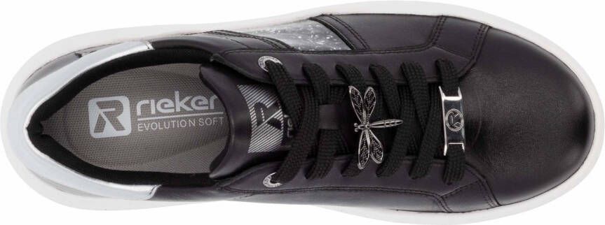 Rieker EVOLUTION Plateausneakers vrijetijdsschoen halfschoen veterschoen met contrast bies