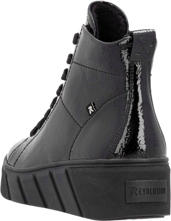 Rieker EVOLUTION Veterschoenen vrijetijdsschoen high top sneaker plateausneaker met rits