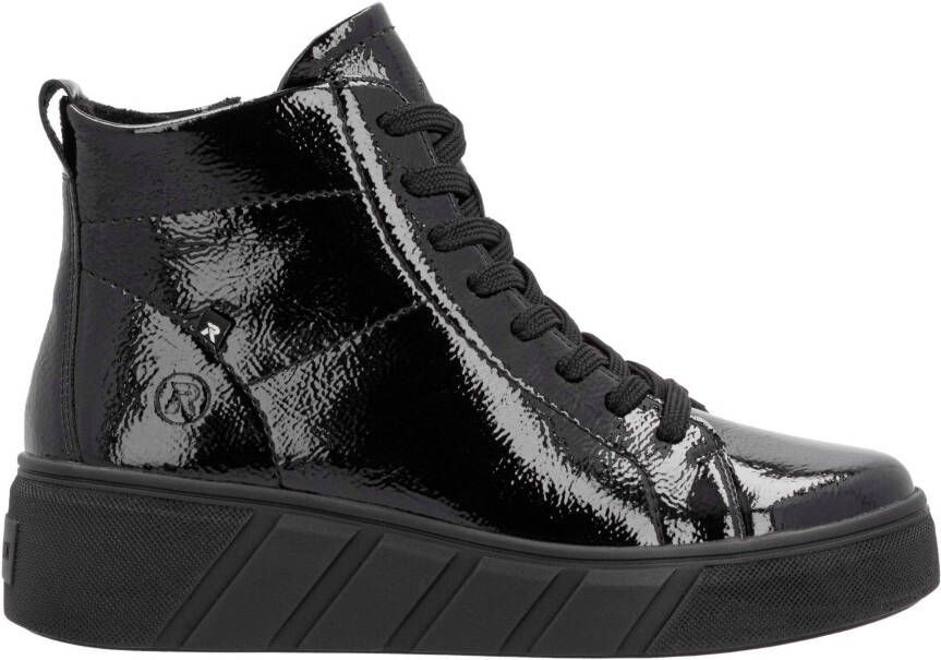 Rieker EVOLUTION Veterschoenen vrijetijdsschoen high top sneaker plateausneaker met rits