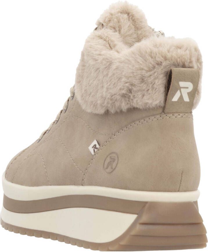 Rieker EVOLUTION Winterlaarzen Wedge sneakers plateaulaarzen met faux-bont kraag