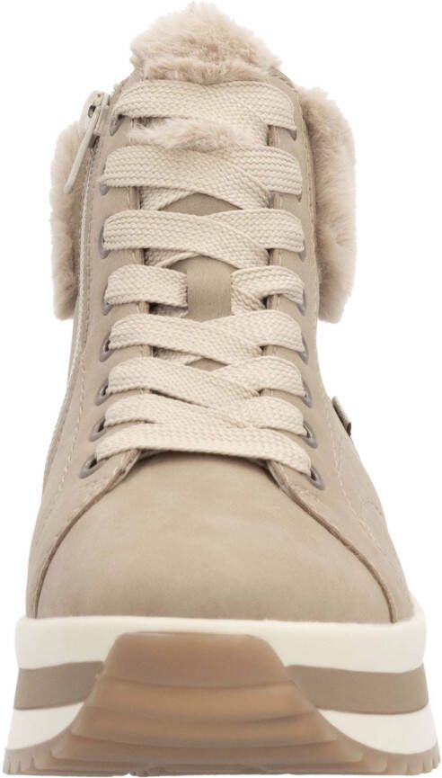 Rieker EVOLUTION Winterlaarzen Wedge sneakers plateaulaarzen met faux-bont kraag